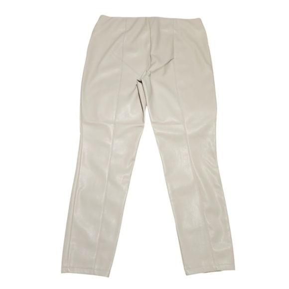 Marc New York Faux Leather Slim Skinny Pants Womens Size Large Cream Latte - Picture 4 of 5